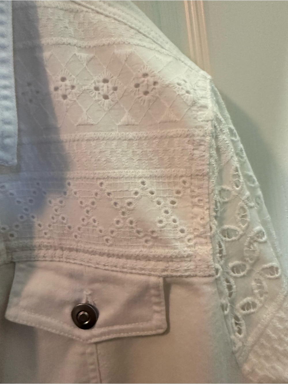 Ruby Rd. White Eyelet Button-Up Jacket - Picture 3 of 3